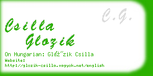 csilla glozik business card